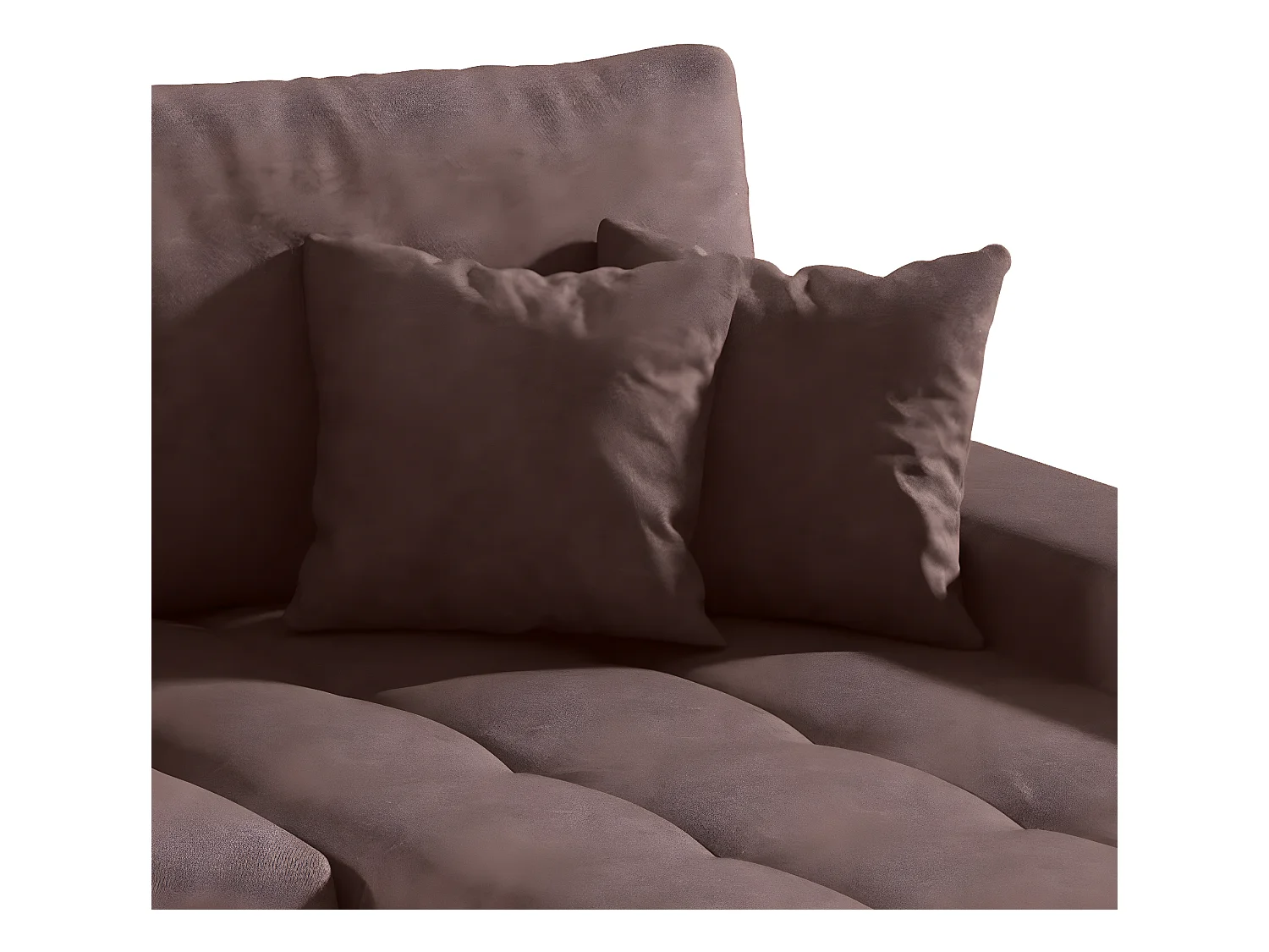 Canapé U 5 places convertible coffre Jonas Marron