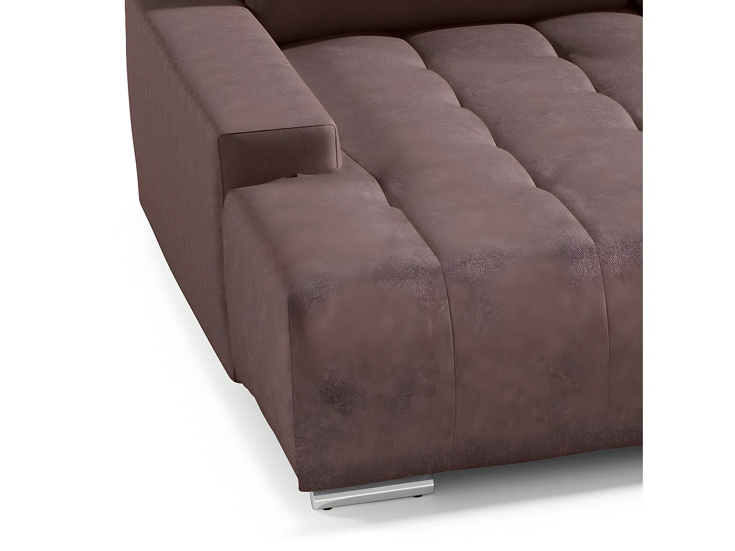 Canapé U 5 places convertible coffre Jonas Marron