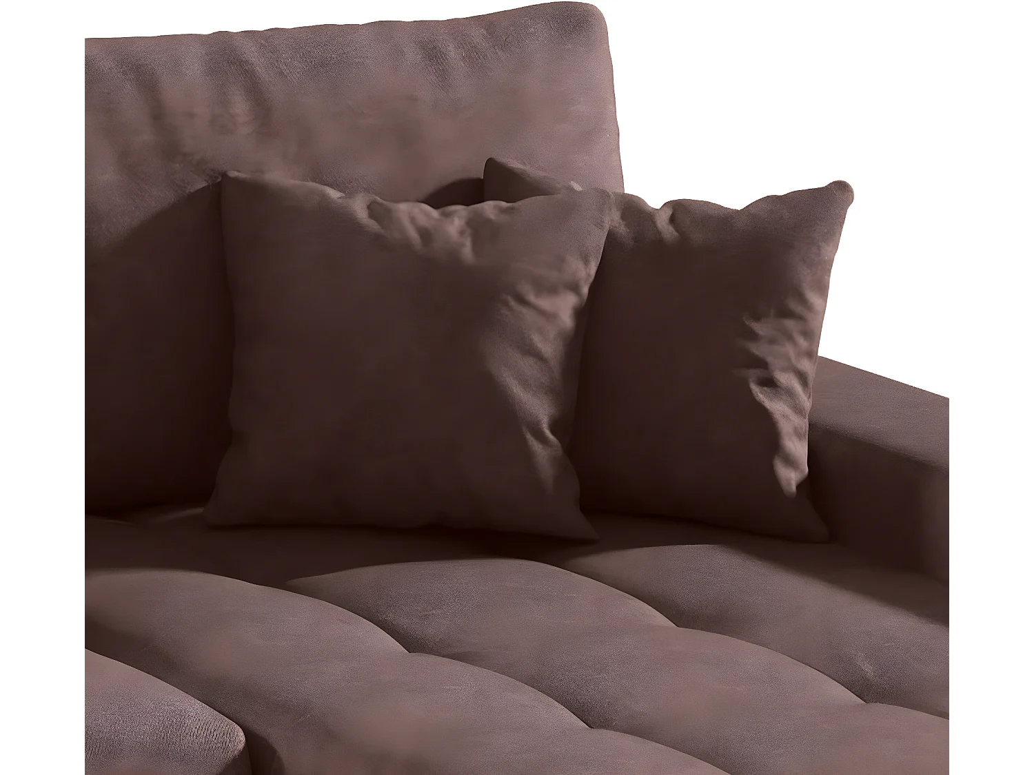 Canapé U 5 places convertible coffre Jonas Marron