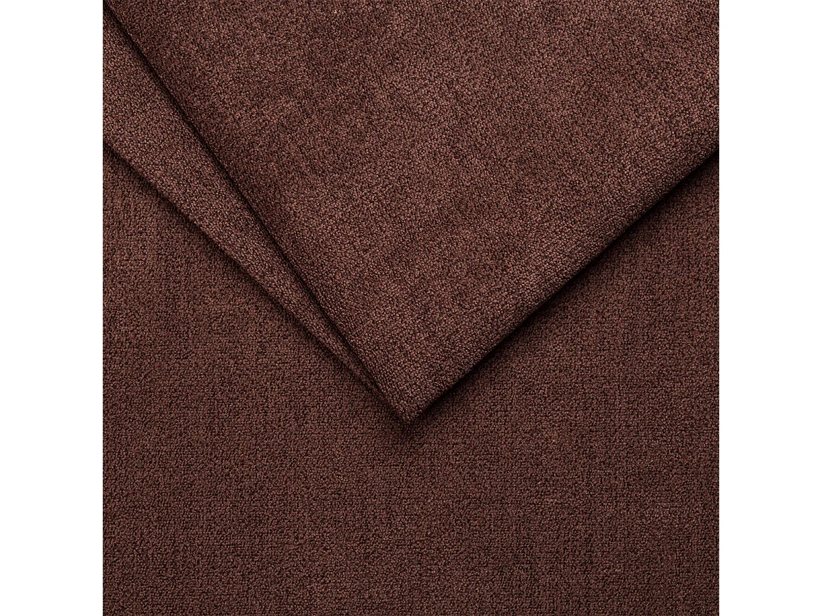Canapé d'angle convertible 5 places avec coffre en tissu marron