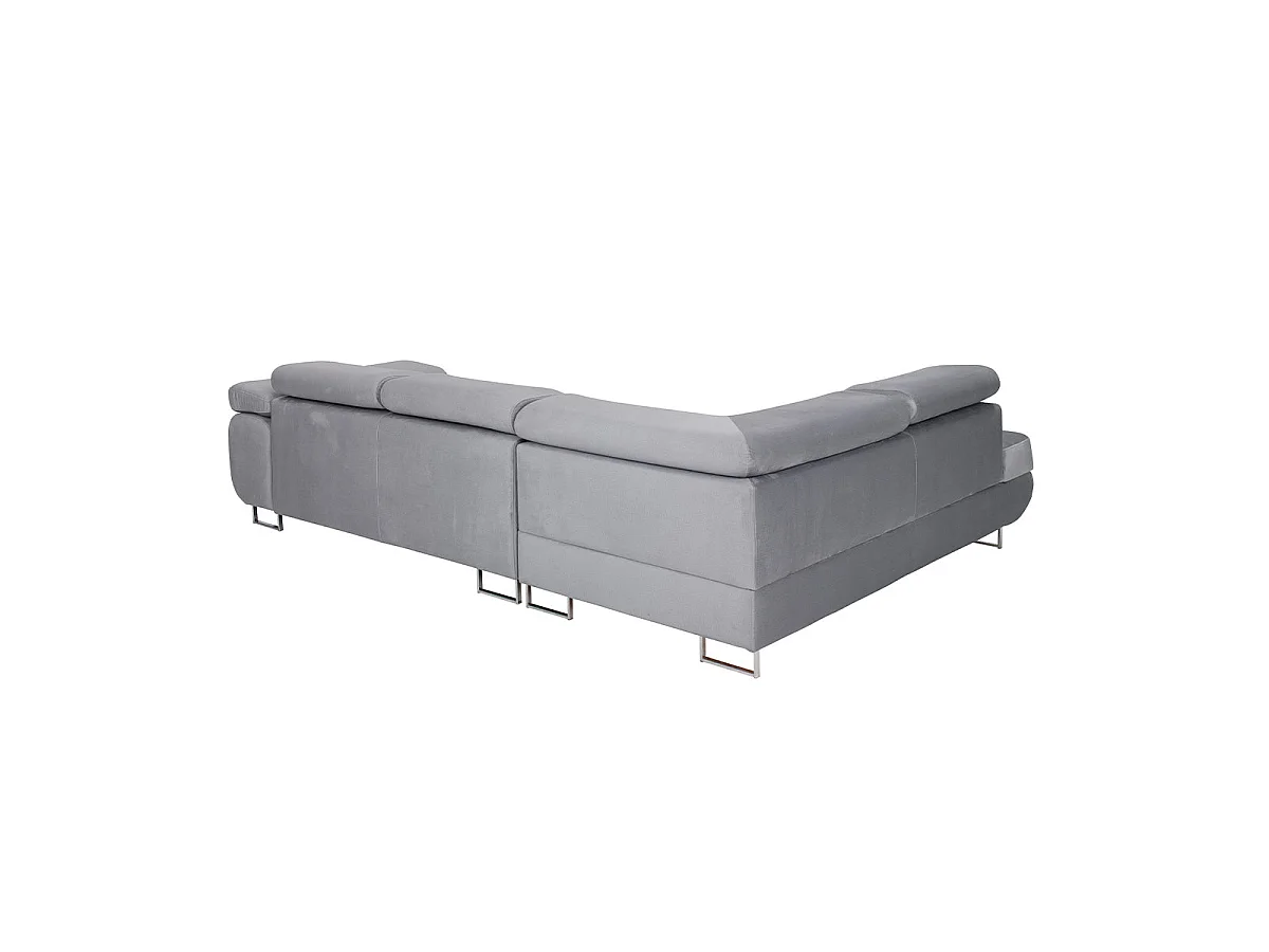 Canapé d'angle convertible 4 places en velours vert WILSON