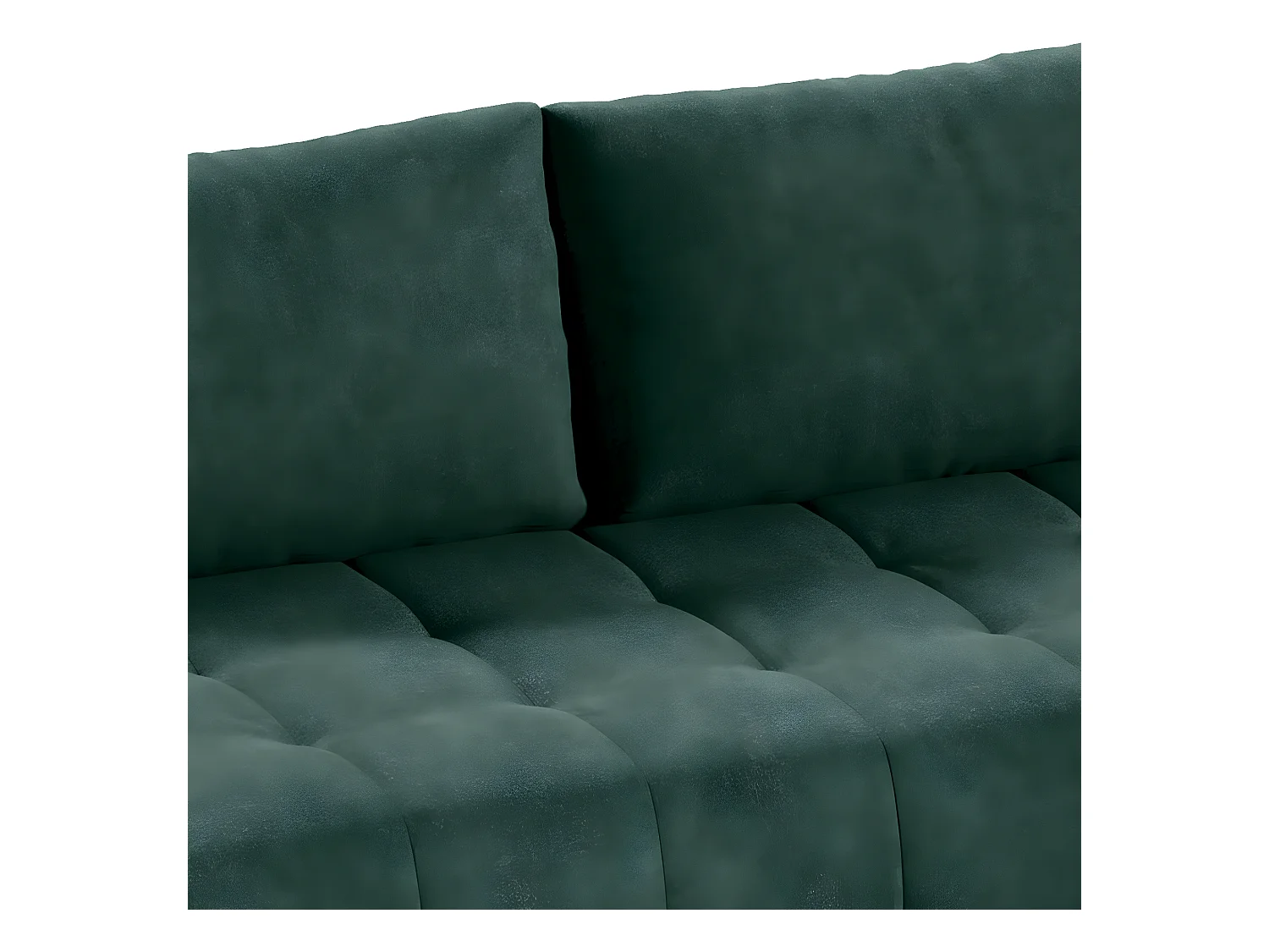 Canapé d'angle convertible droit 4 places avec coffre Jonas Vert