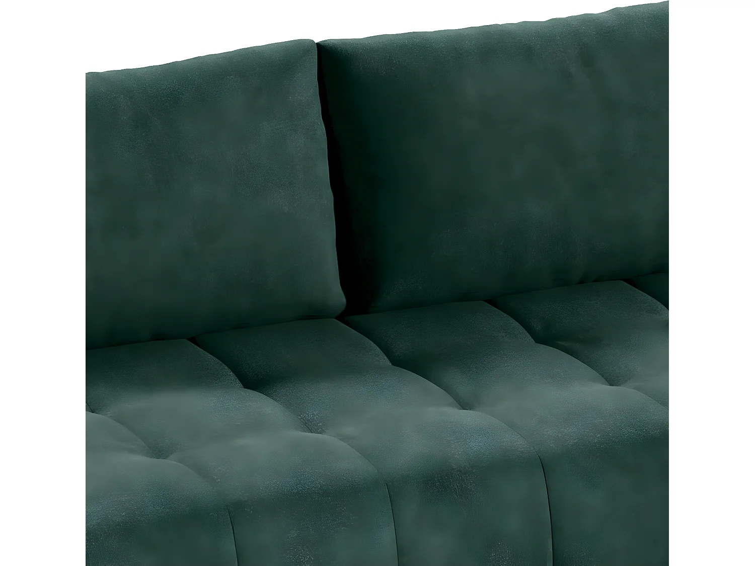 Canapé d'angle convertible droit 4 places avec coffre Jonas Vert