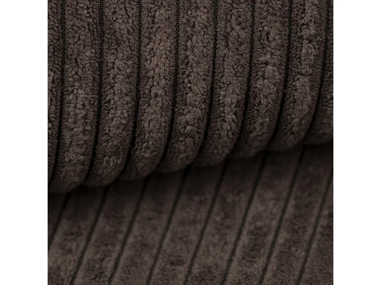 Canapé convertible 4 places avec coffre Isaac velours côtelé Marron