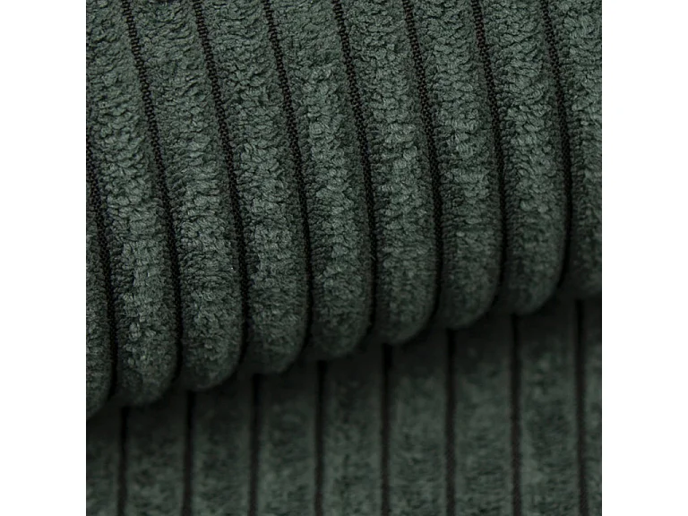 Canapé convertible 4 places avec coffre Isaac velours côtelé Vert sapin