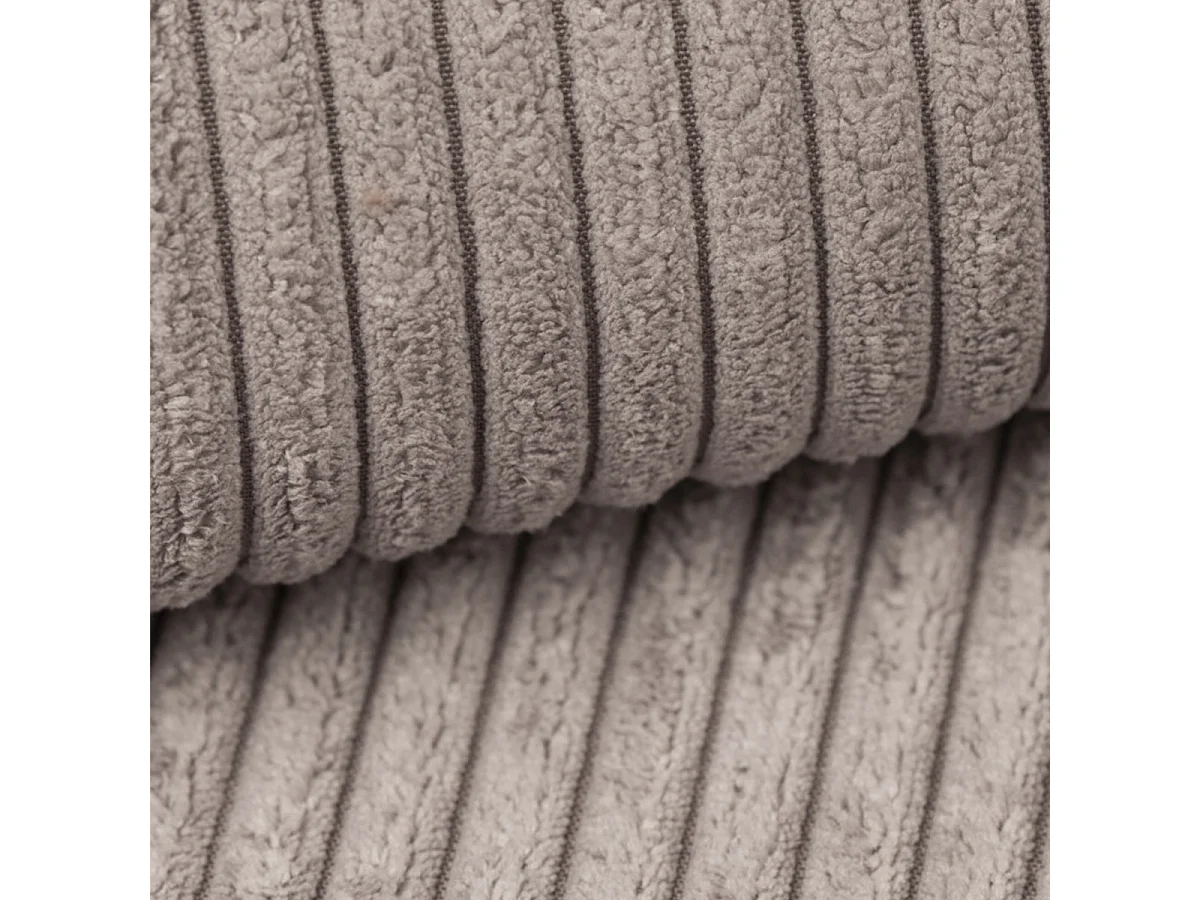 Canapé d'angle réversible et convertible 4 places avec coffre Isaac velours côtelé Taupe