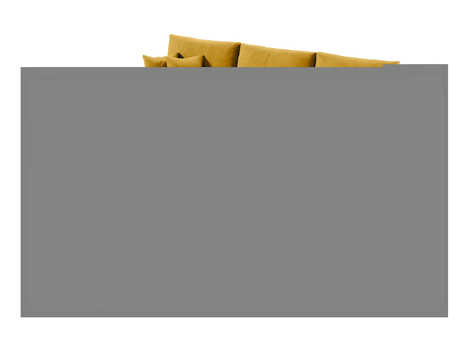 Canapé d'angle convertible gauche 4 places avec coffre Jonas Jaune