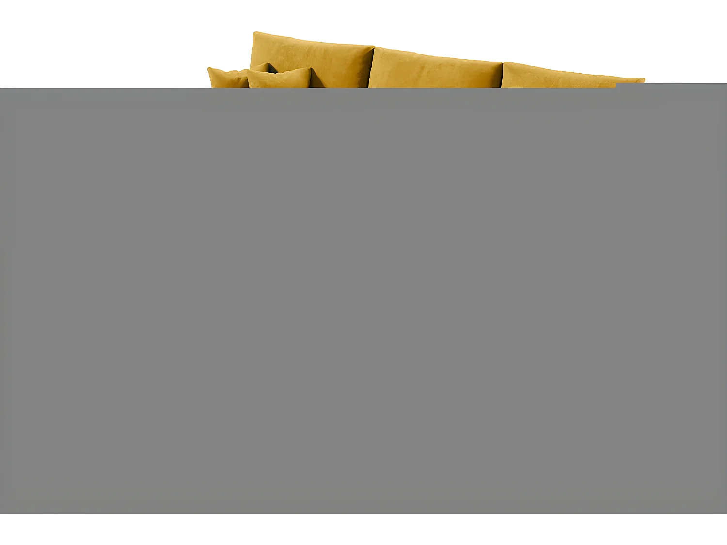 Canapé d'angle convertible gauche 4 places avec coffre Jonas Jaune