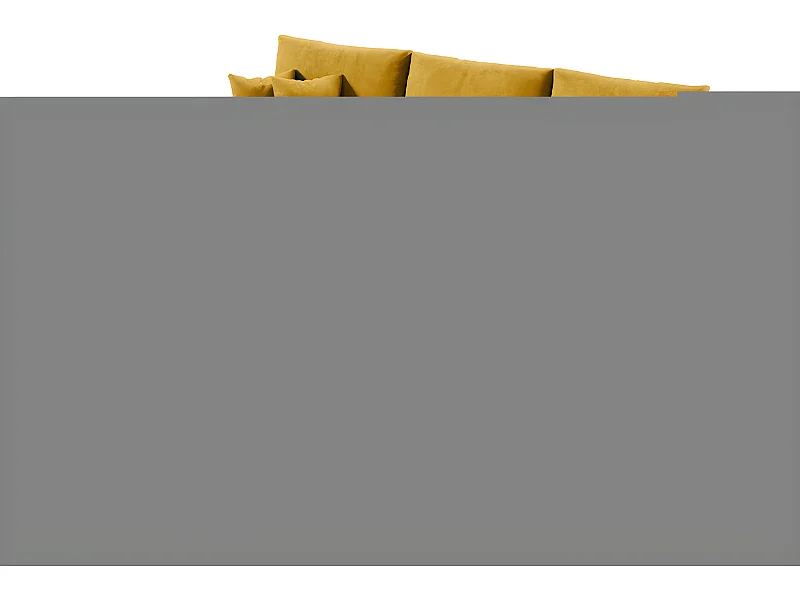 Canapé d'angle convertible gauche 4 places avec coffre Jonas Jaune