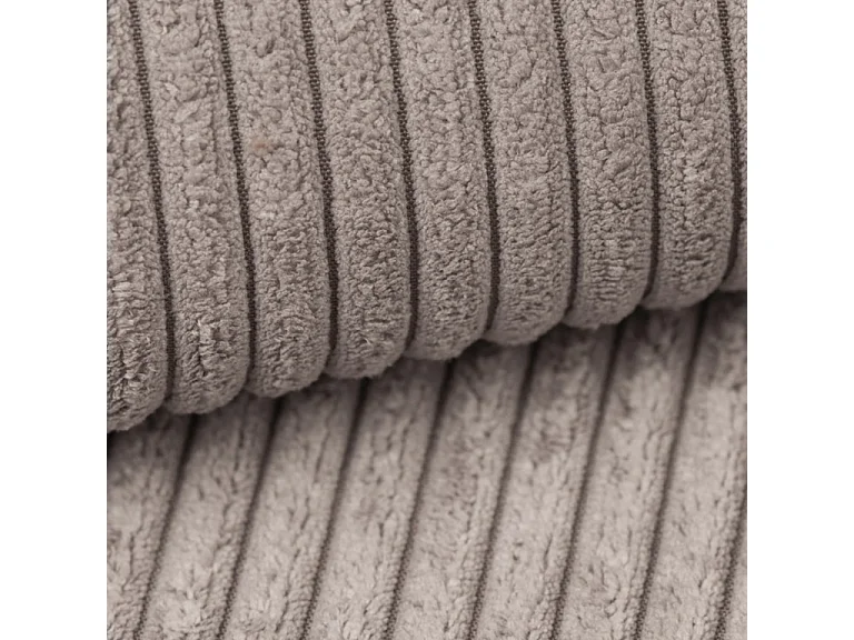 Canapé convertible 4 places avec coffre Isaac velours côtelé Taupe