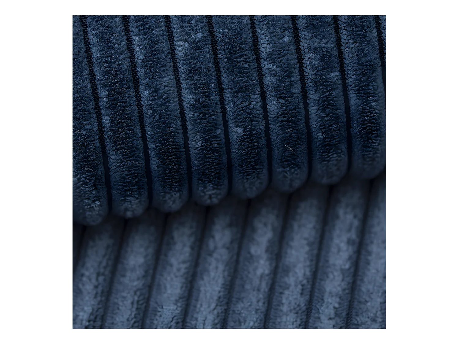 Canapé U 5 places convertible coffre Isaac velours côtelé Bleu