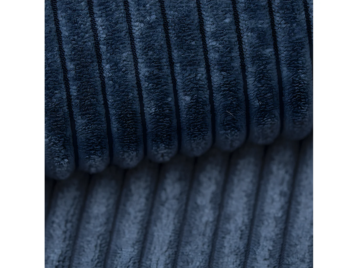 Canapé U 5 places convertible coffre Isaac velours côtelé Bleu