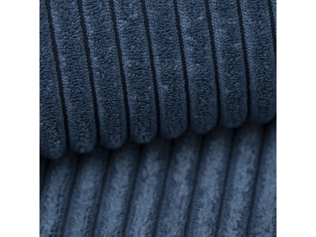 Canapé U 5 places convertible coffre Isaac velours côtelé Bleu