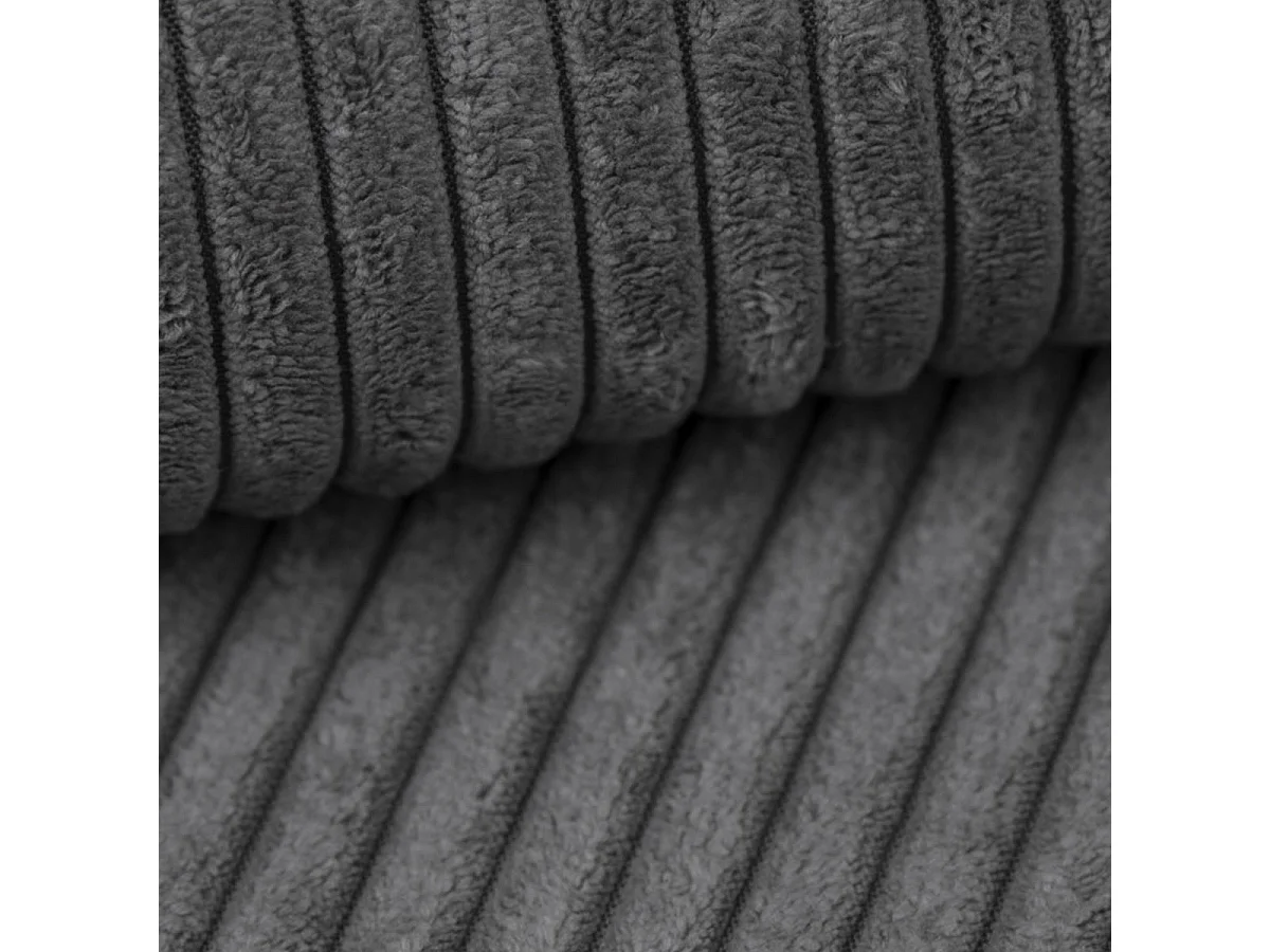 Canapé d'angle convertible 5 places avec coffre en velours gris