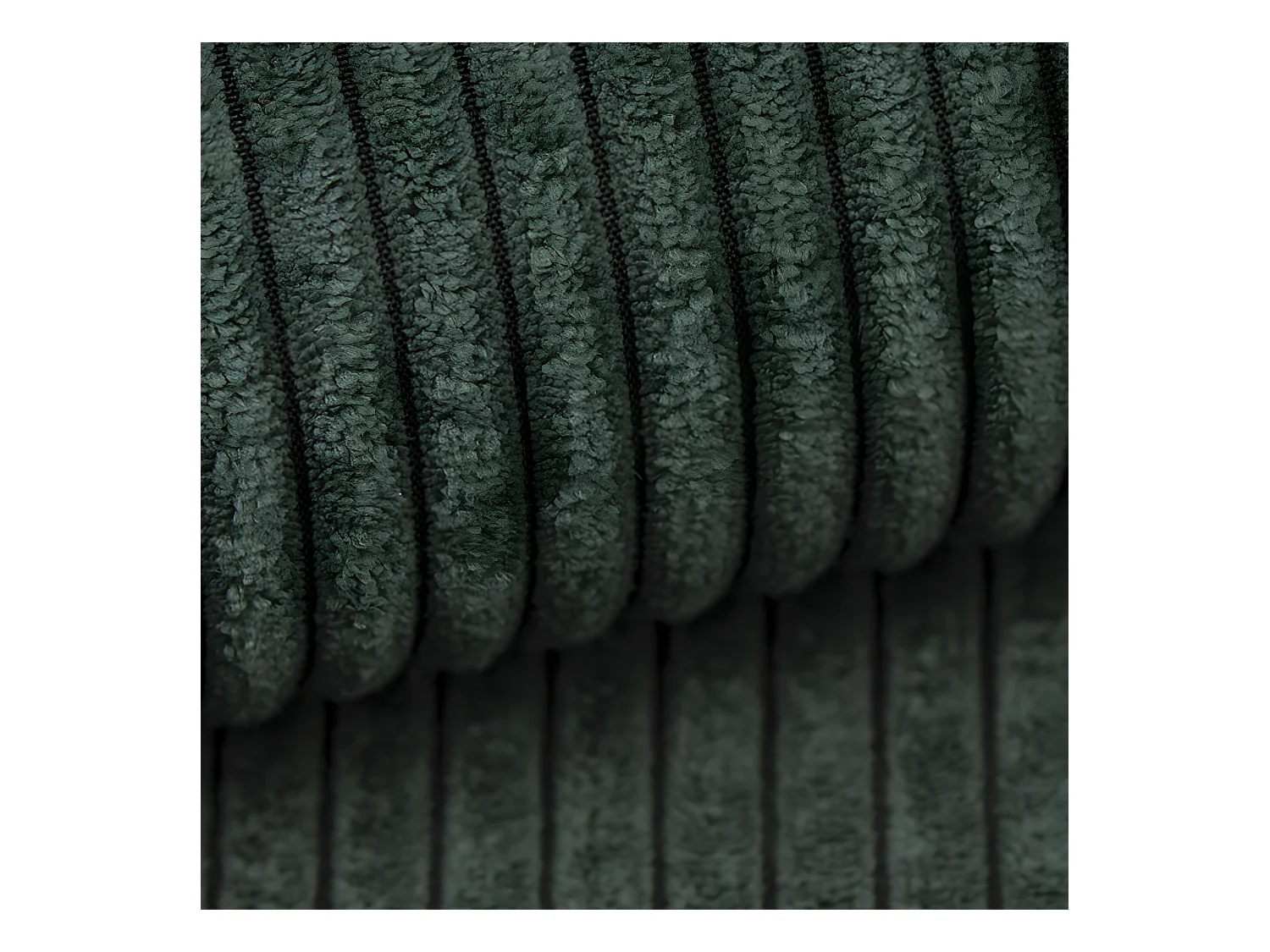 Canapé U 5 places convertible coffre Isaac velours côtelé Vert Sapin