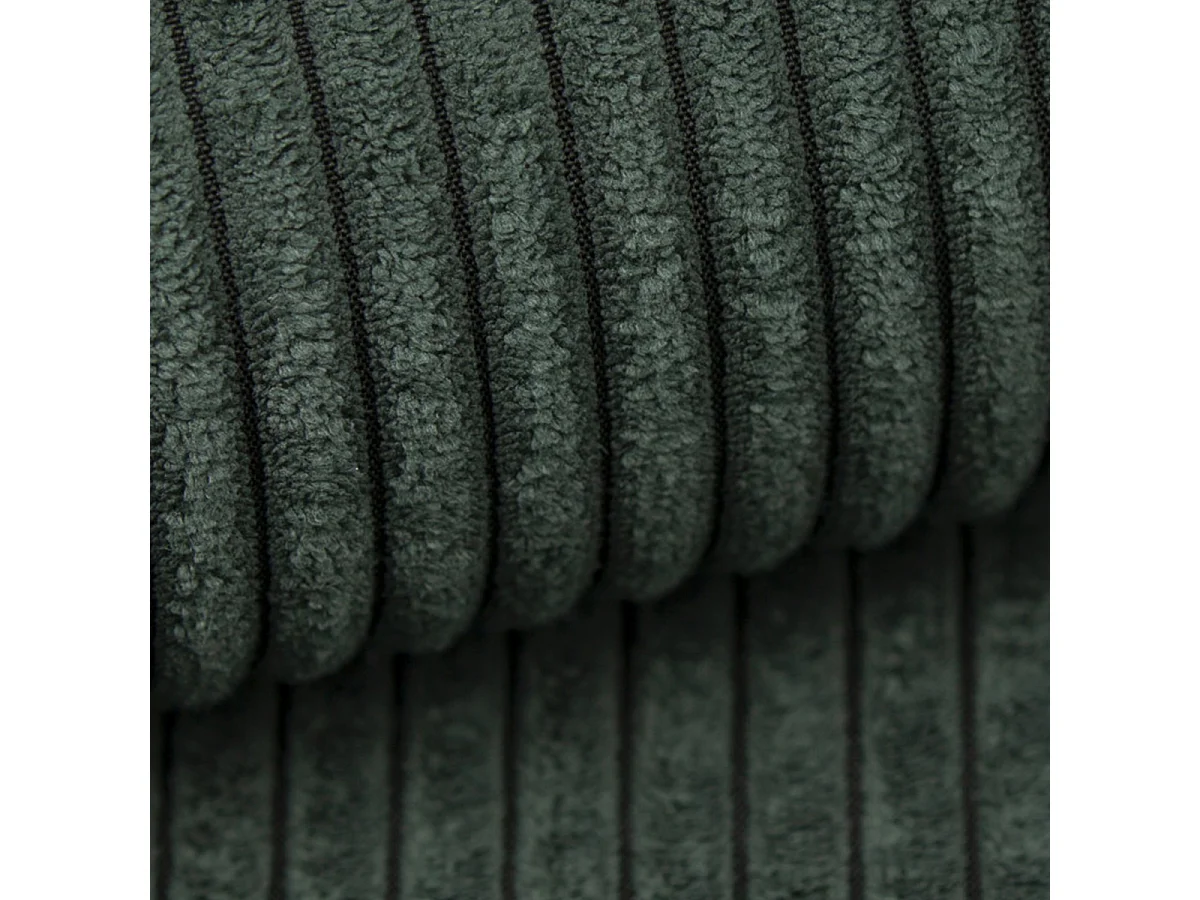 Canapé U 5 places convertible coffre Isaac velours côtelé Vert Sapin