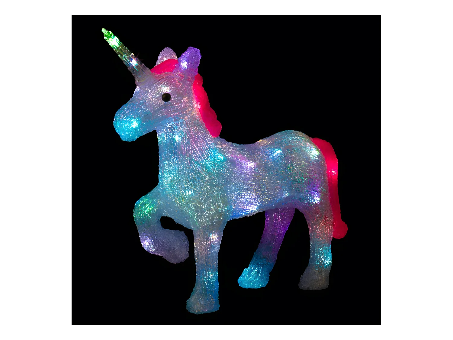 Déco lumineuse Licorne 40 LED à variation de couleur H 40 cm