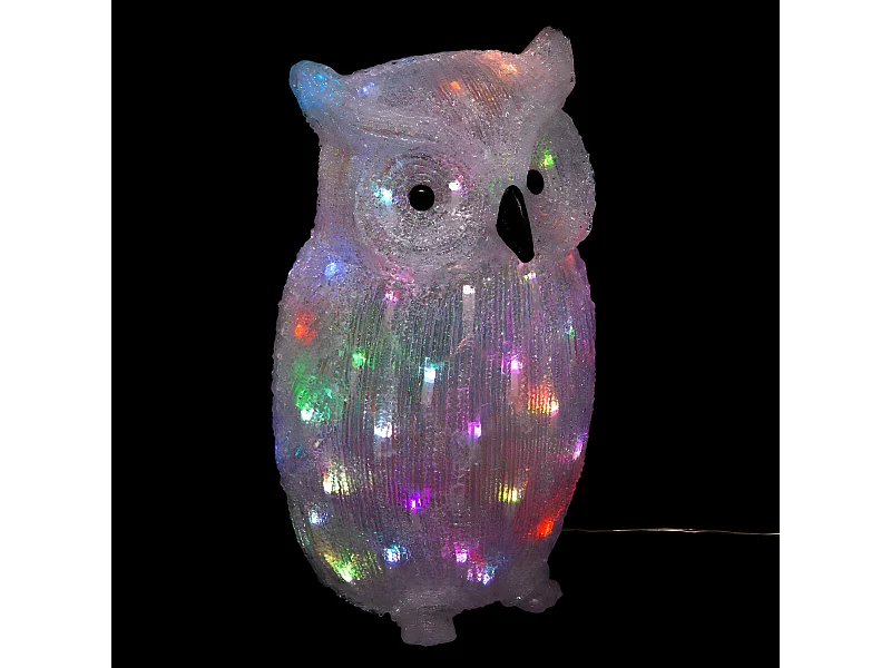 Décoration Lumineuse "Hibou" 47cm Multicolore