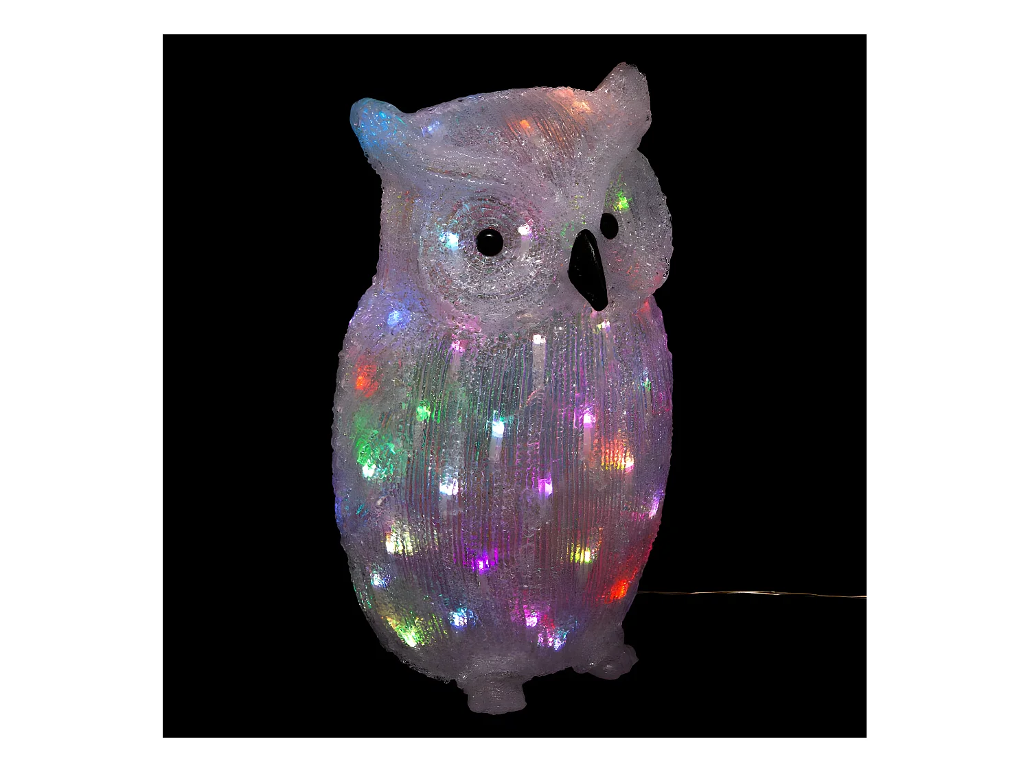 Décoration Lumineuse "Hibou" 47cm Multicolore