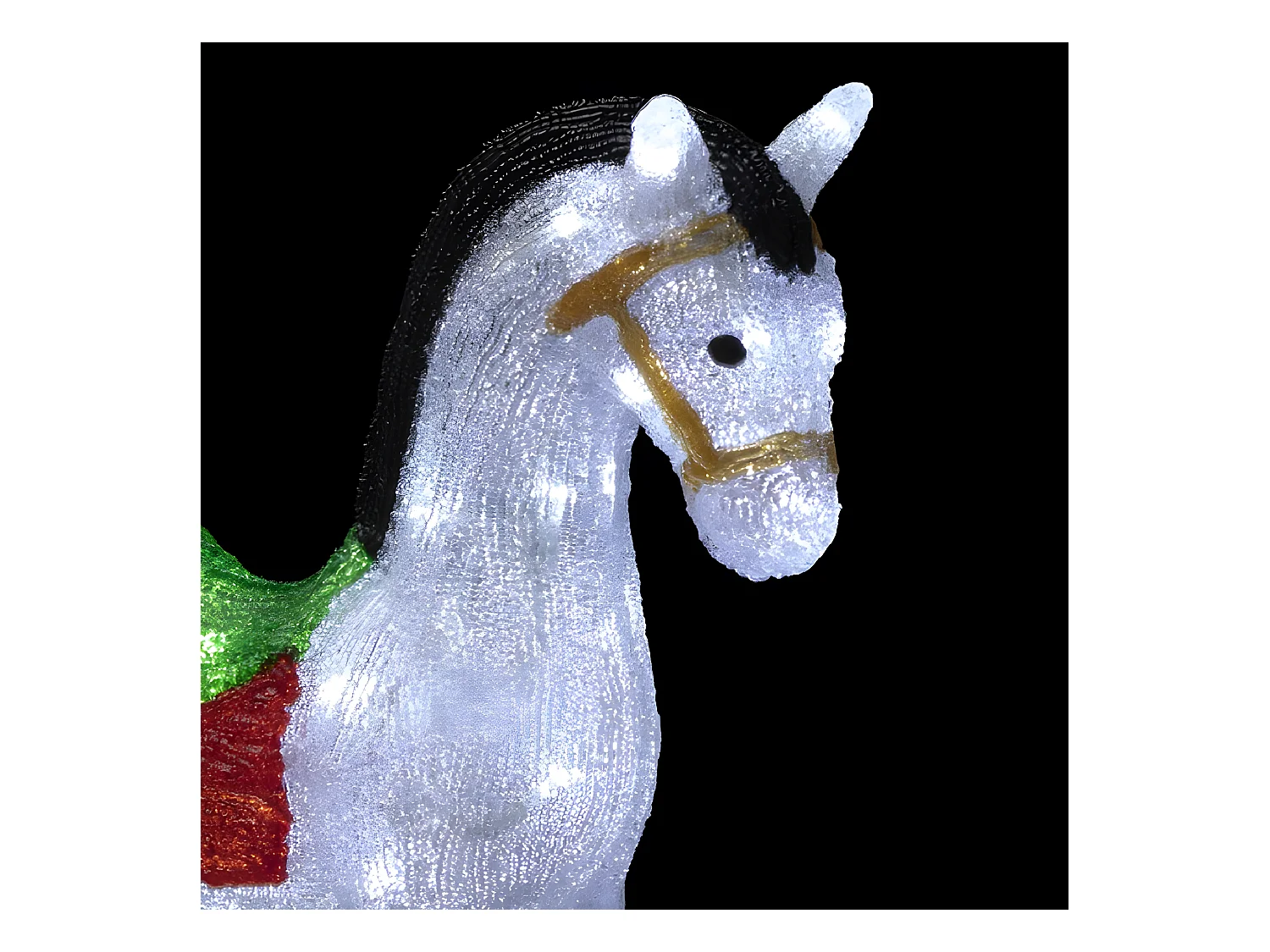 Décoration Lumineuse "Cheval" 50cm Blanc