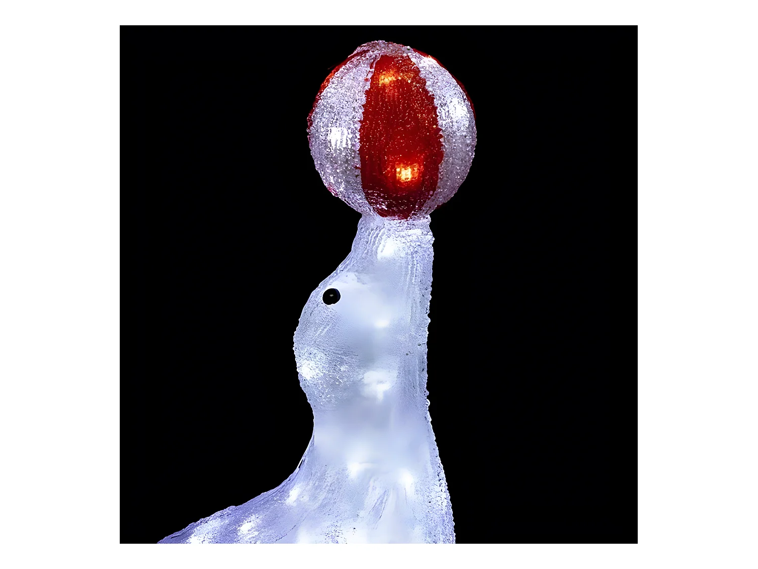 Décoration Lumineuse "Otarie Ballon" 33cm Blanc & Bleu