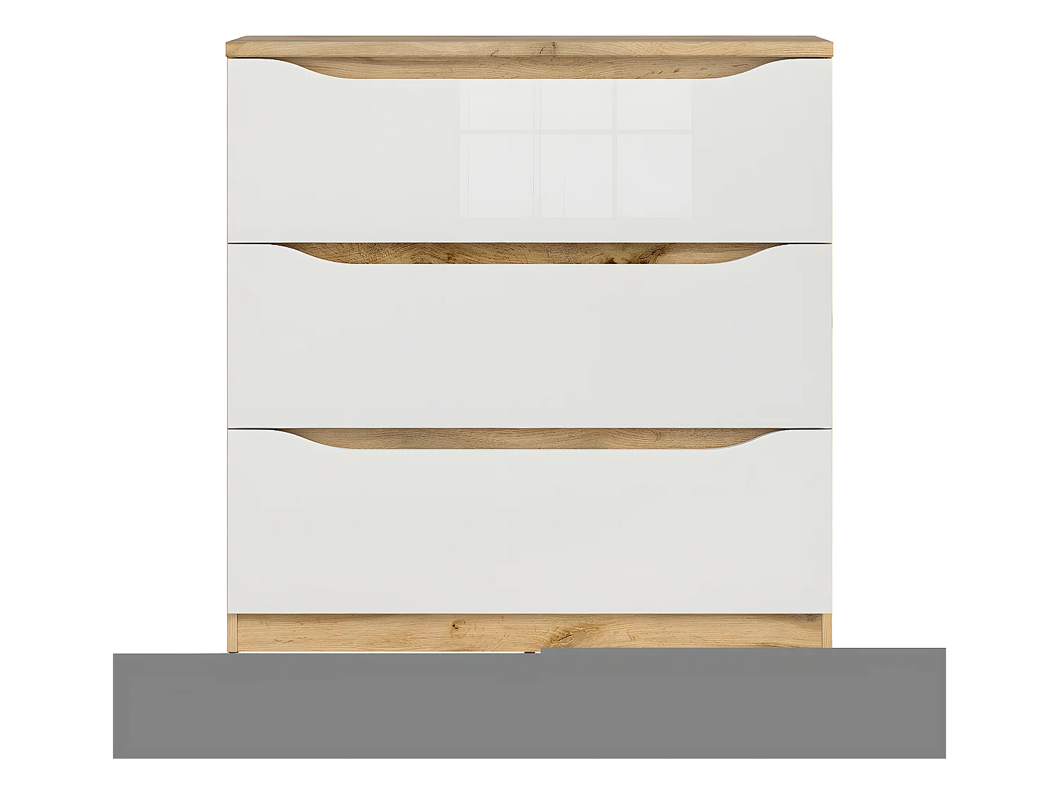 Cómoda 3 cajones June Blanco y Madera