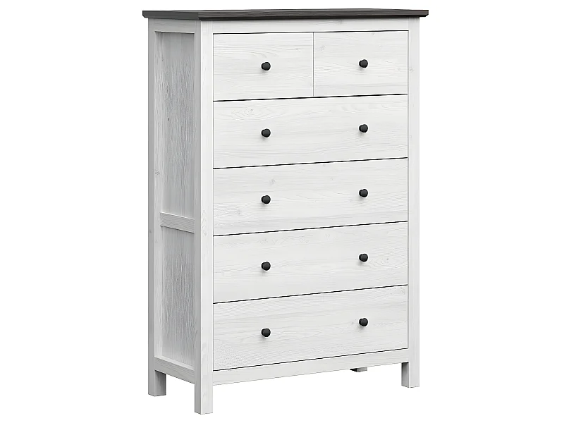 Cassettiera Duck grigio antracite e marrone 145cm