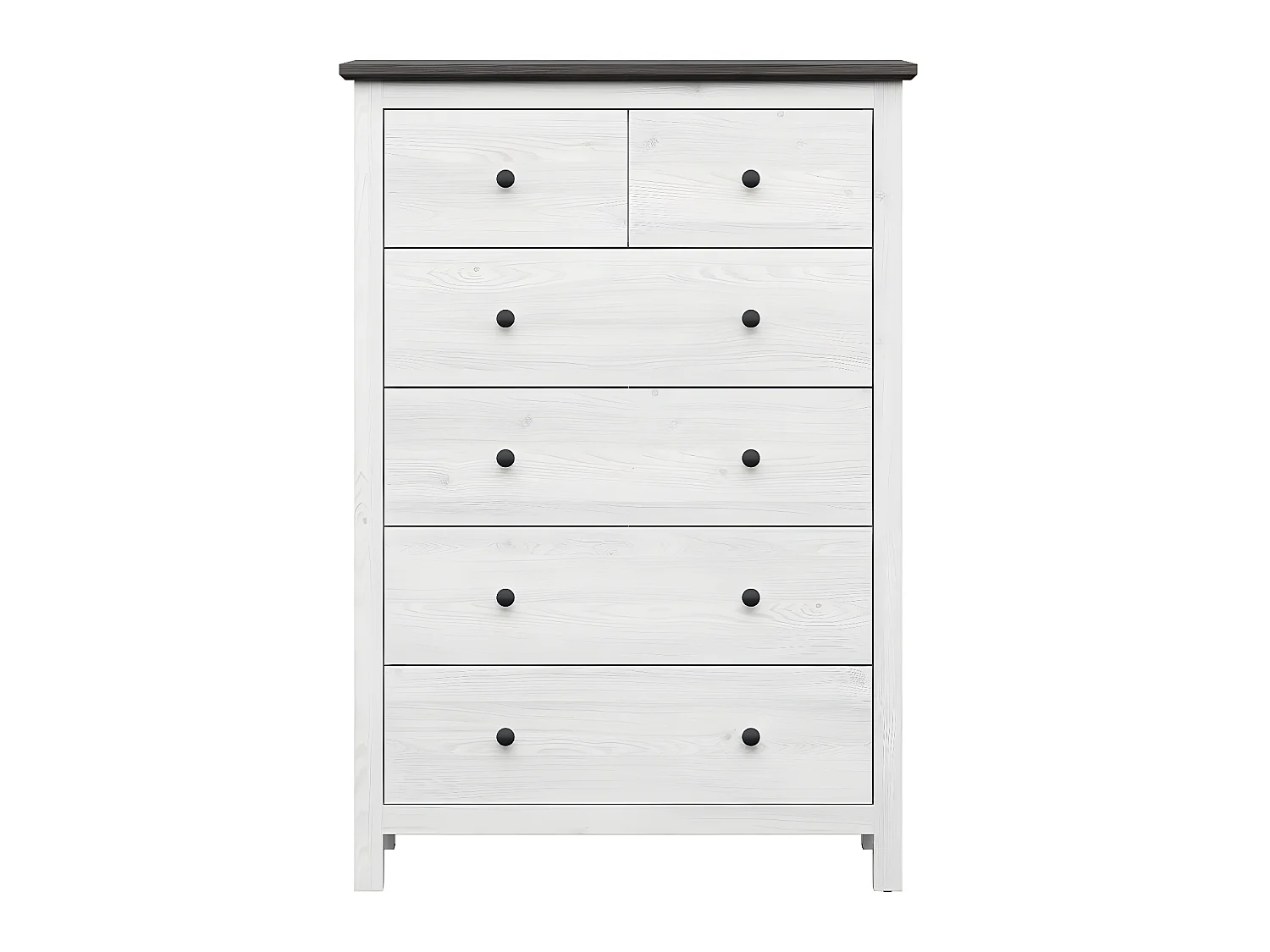 Cassettiera Duck grigio antracite e marrone 145cm