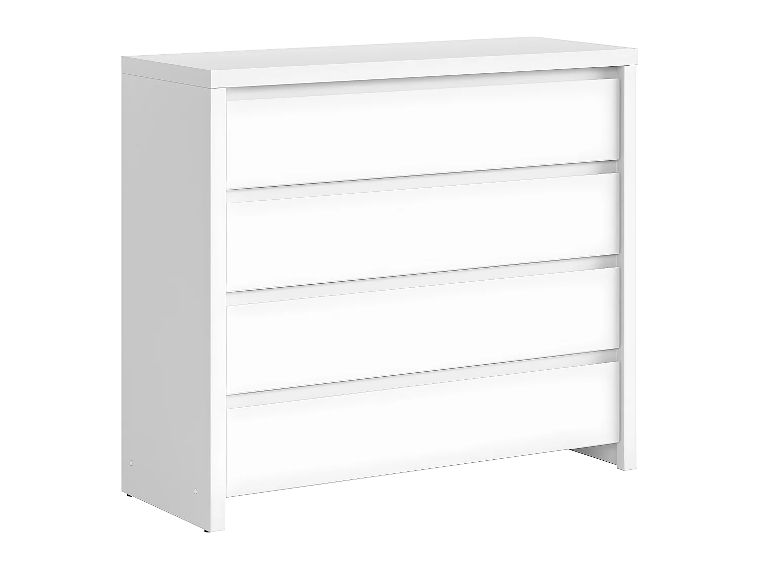 Cómoda 4 gavetas Soren branco mate 105cm