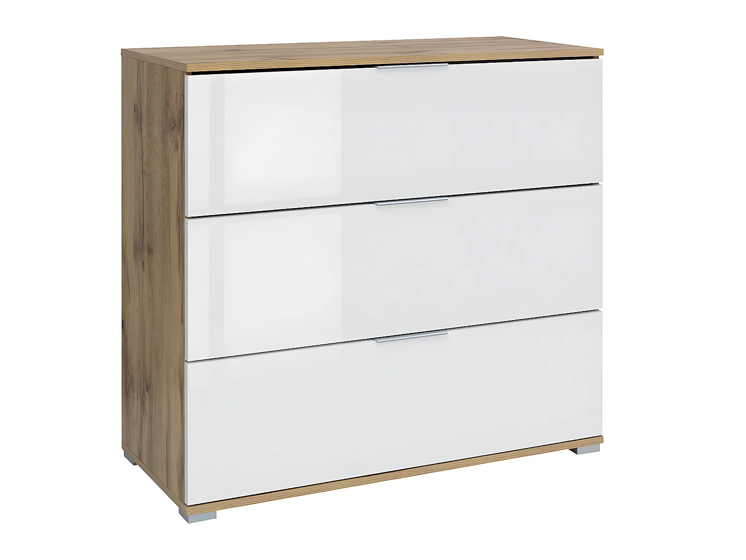 Selma ladekast met 3 laden Wit en Wit