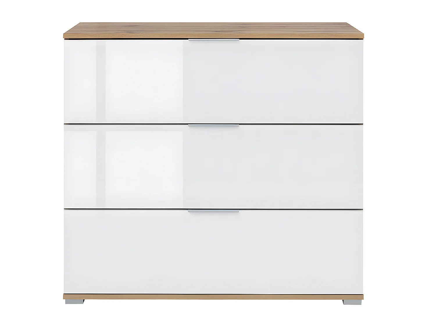 Commode 3 tiroirs Selma Blanc et Blanc