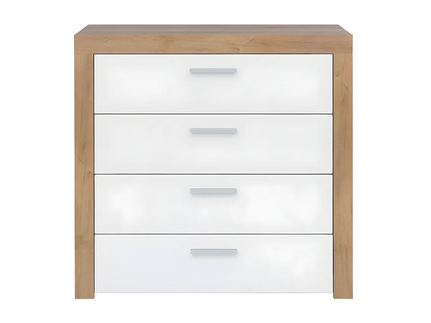 Nora Wit en Hout 4-ladekast