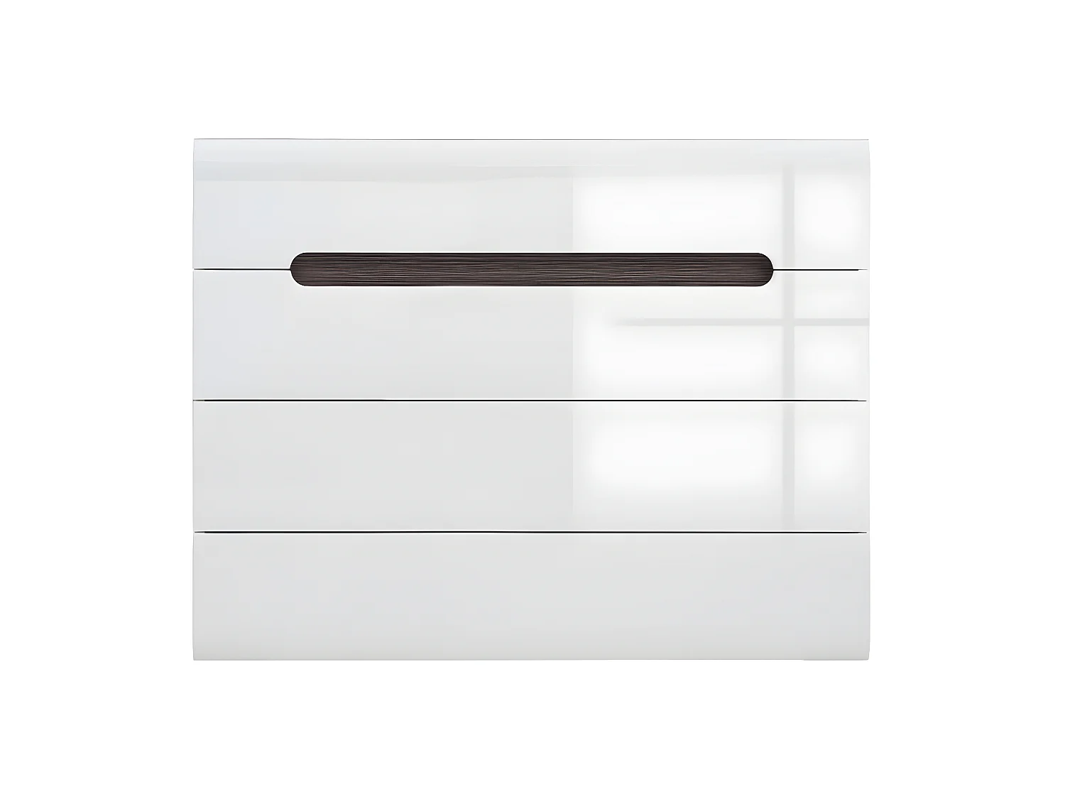 Commode 4 tiroirs Darrel Blanc laqué et Bois