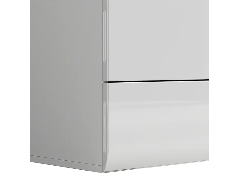 Commode 4 tiroirs Darrel Blanc laqué et Bois