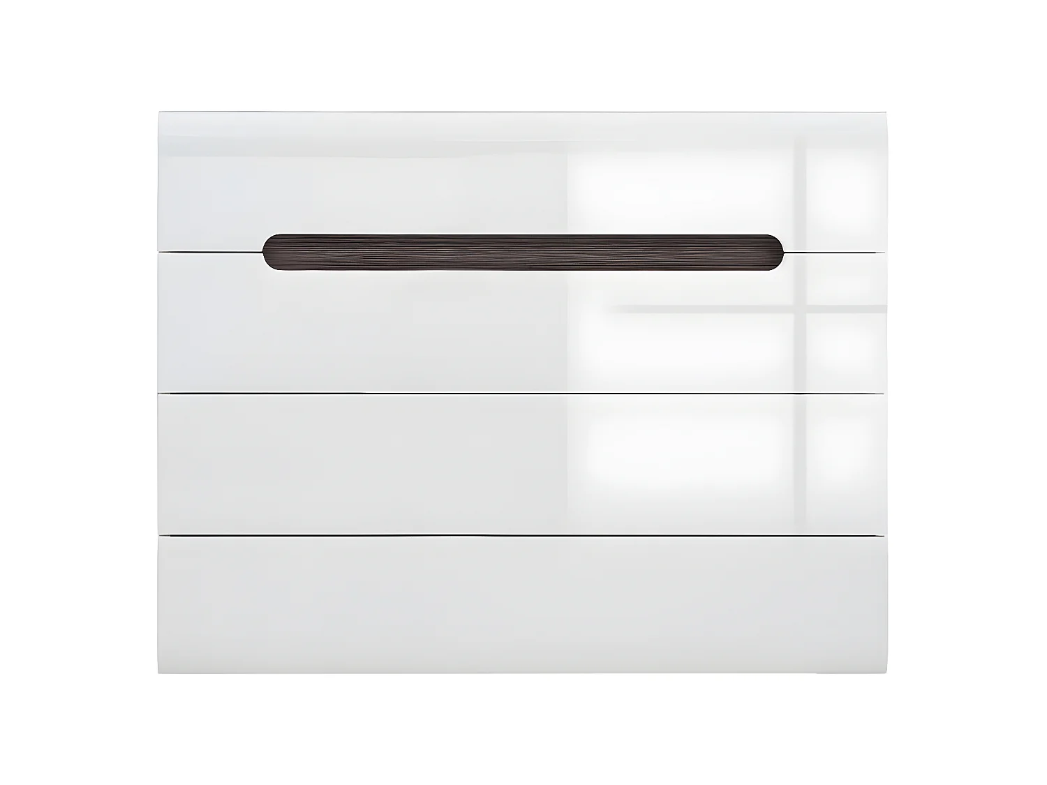 Commode 4 tiroirs Darrel Blanc laqué et Bois