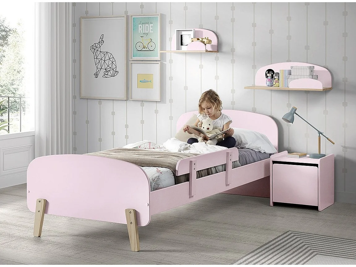 Table de Chevet Enfant "Kiddy" 40cm Rose