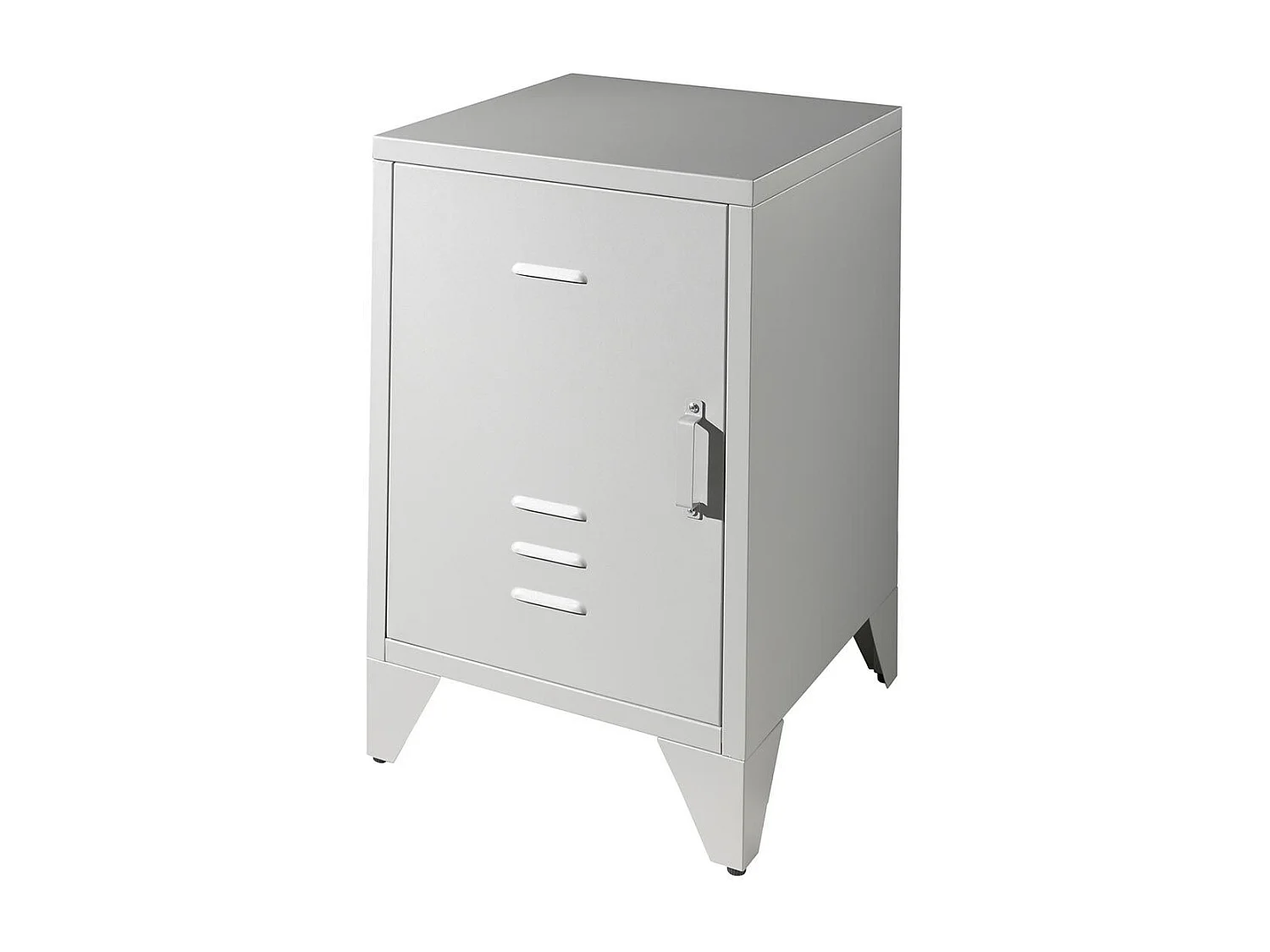 Vipack Comodino Bronxx con Anta Grigio Opaco in Metallo