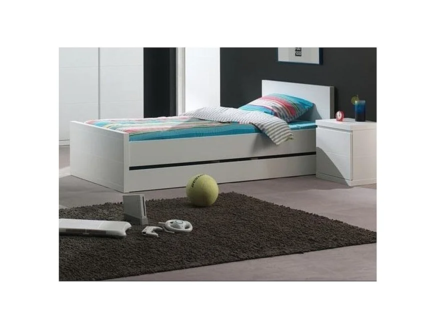 Table de Chevet Enfant "Lara" 55cm Blanc