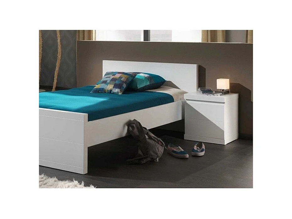 Table de Chevet Enfant "Lara" 55cm Blanc