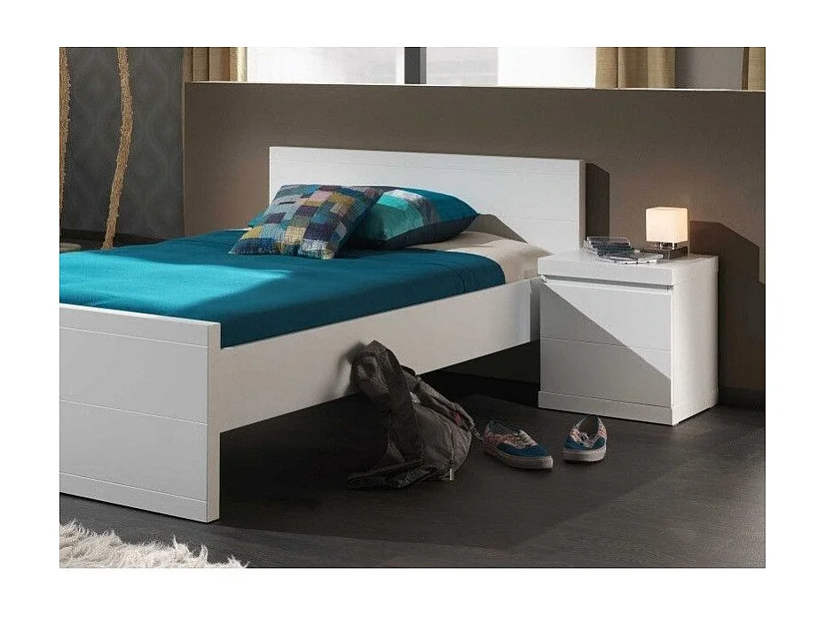 Table de Chevet Enfant "Lara" 55cm Blanc