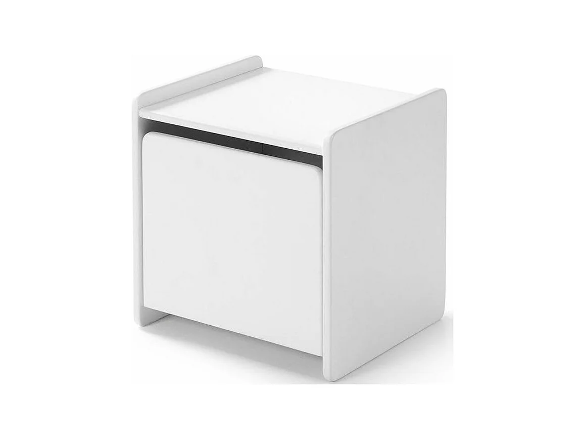 Vipack Comodino Kiddy con Anta Bianco in Legno