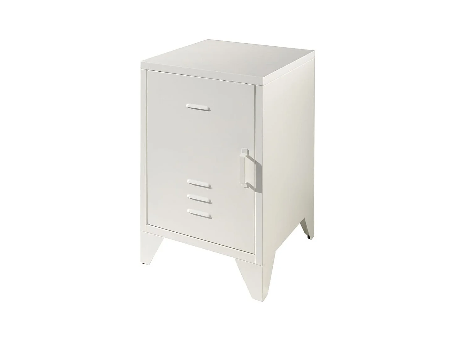 Table de Chevet Enfant "Bronxx" 60cm Blanc Mat