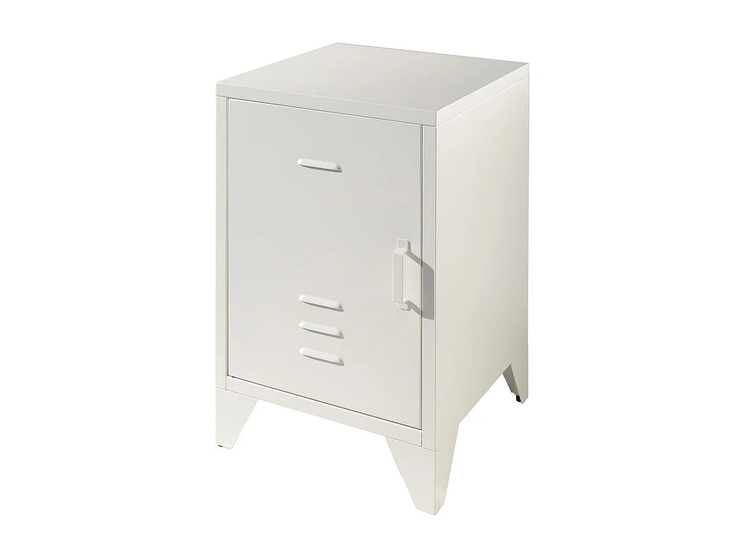 Table de Chevet Enfant "Bronxx" 60cm Blanc Mat