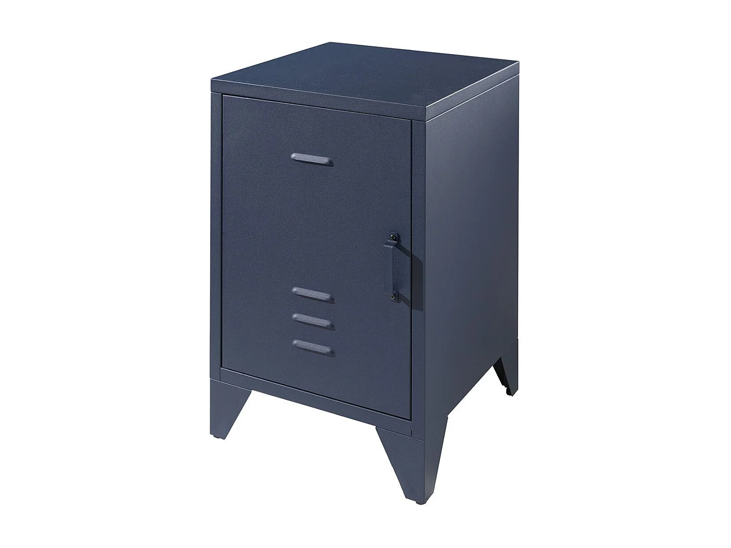 Vipack Comodino Bronxx con Anta Blu Opaco in Metallo