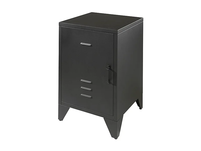 Table de Chevet Enfant "Bronxx" 60cm Noir Mat