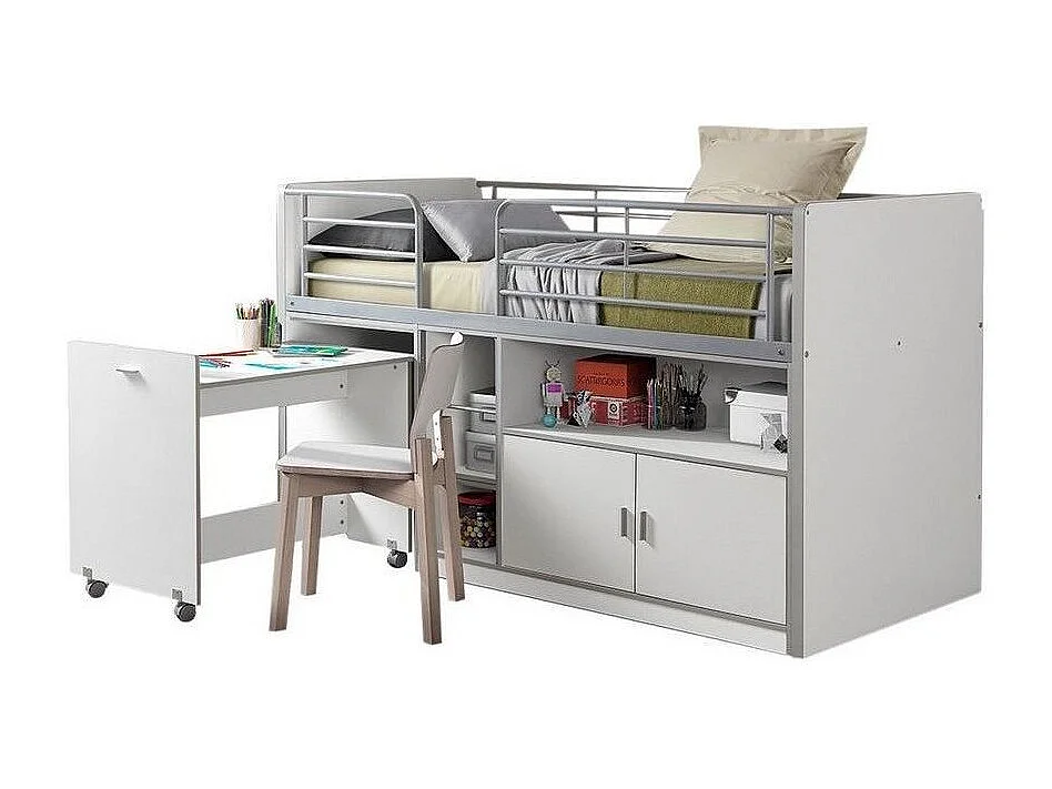 Lit Combiné Compact "Bonny" 90x200cm Blanc