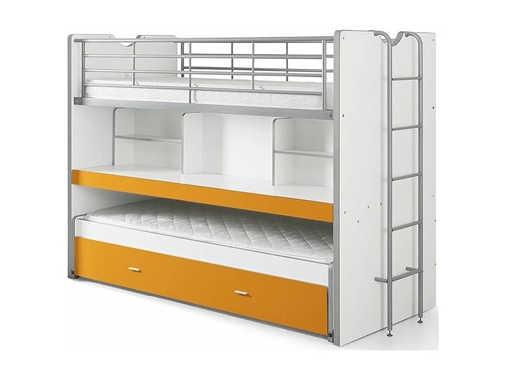 Lit Superposé Enfant "Bonny" 90x200cm Orange