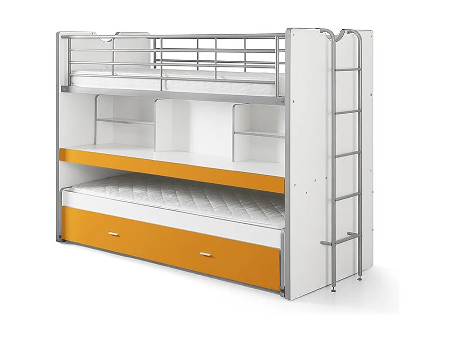 Lit Superposé Enfant "Bonny" 90x200cm Orange