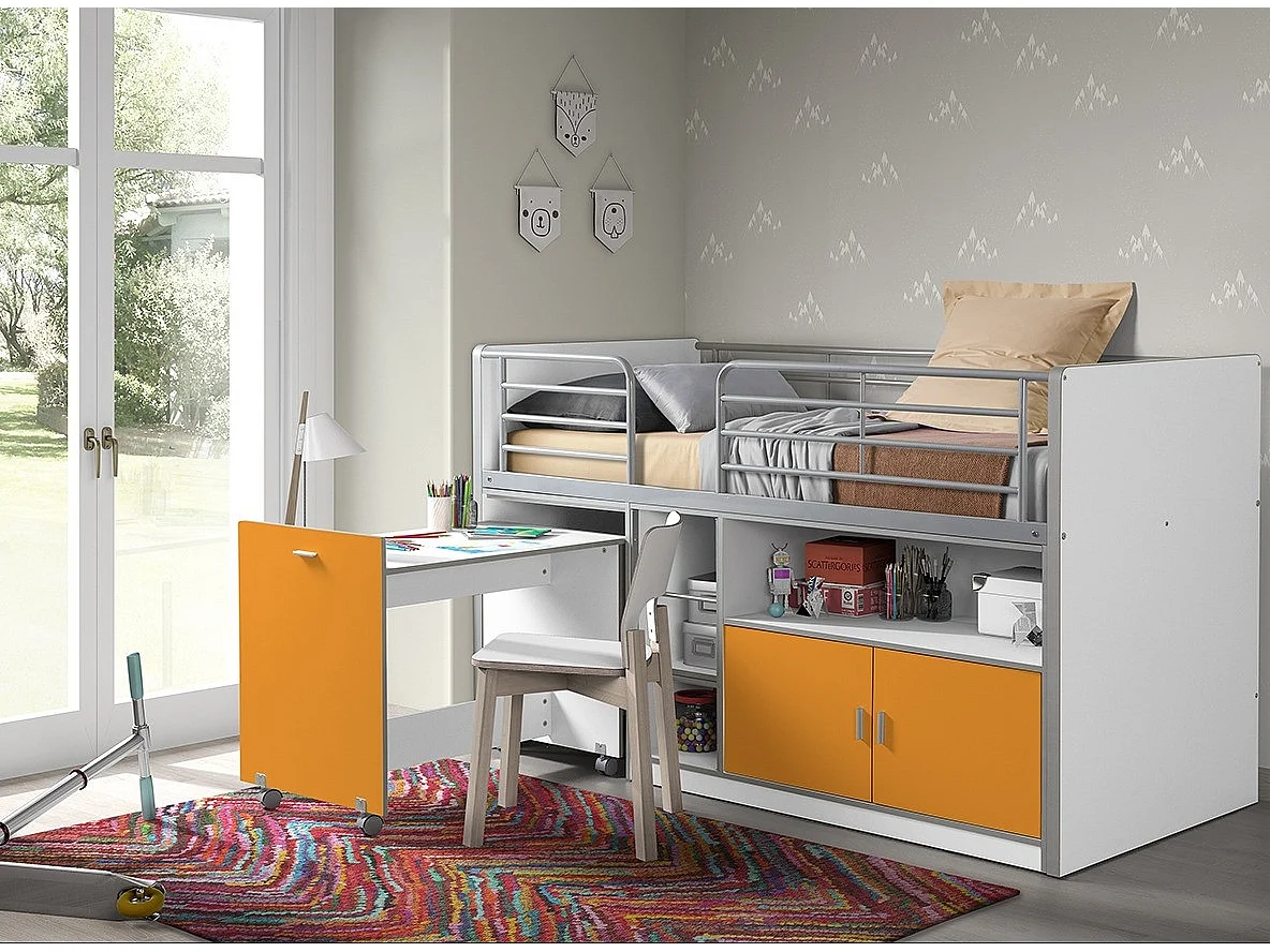 Lit Combiné Compact "Bonny" 90x200cm Orange