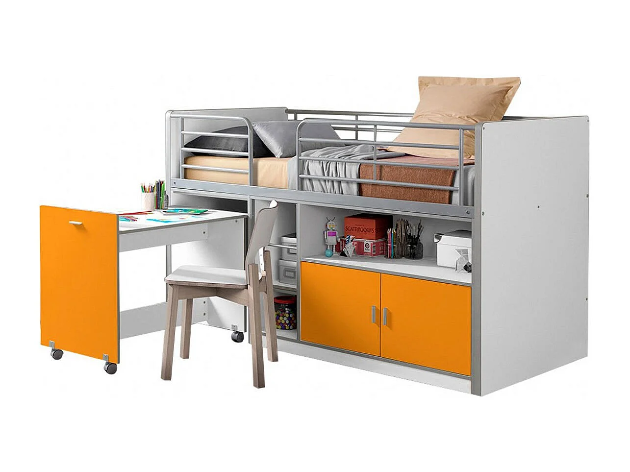 Lit Combiné Compact "Bonny" 90x200cm Orange